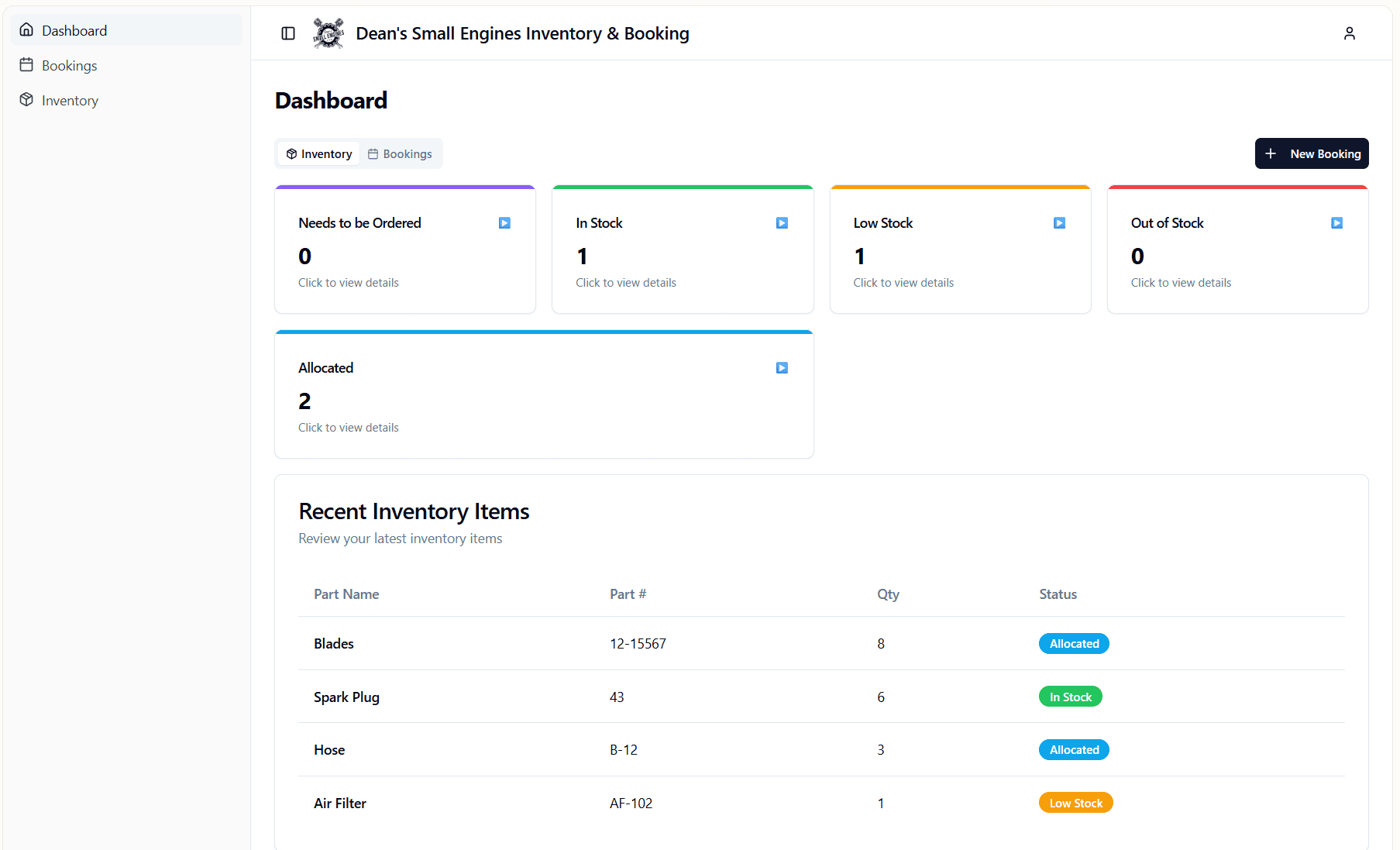 Booking/Inventory Management cover image