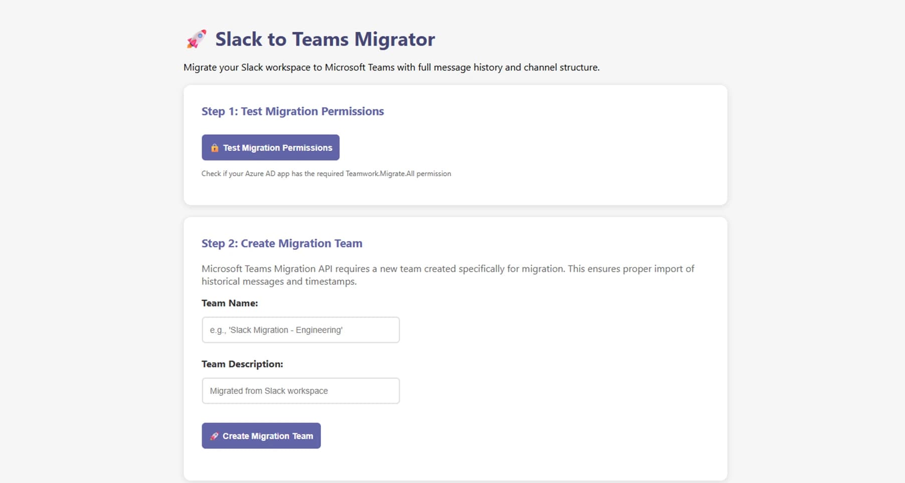Slack-to-Teams Migration Utility – Internal Tool cover image